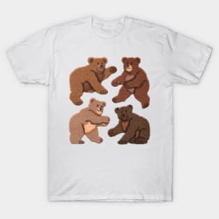 Dancing Bears Vintage Stickers T-Shirt